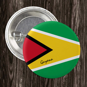 Guyana-knapp, patriotisk Guyana Flagga mode Knapp