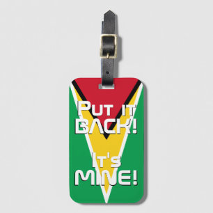 Guyana National Flagga Funny Patriotic Bagagebricka