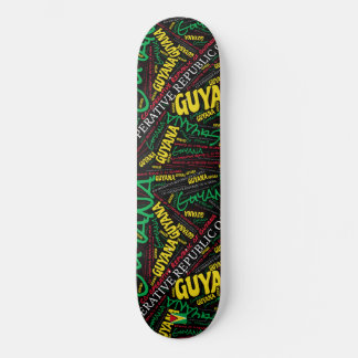 Guyana National Pride Wordcloud Mini Skateboard Bräda 18,5 Cm