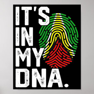 Guyana rötter flagga fingeravtryck grafisk patriot poster