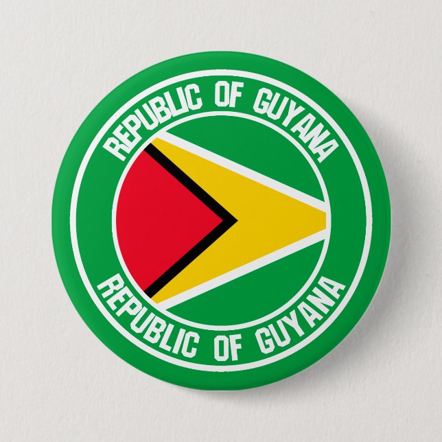 Guyana Round Emblem Knapp (Framsida)