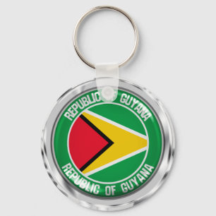 Guyana Round Emblem Nyckelring