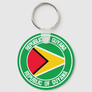 Guyana rundaEmblem Nyckelring