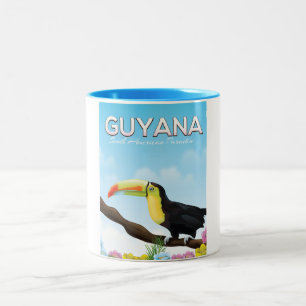 Guyana South American-paradis reseaffisch Två-Tonad Mugg