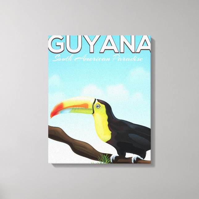 Guyana sydamerikansk paradis resa affisch canvastryck (Framsida)