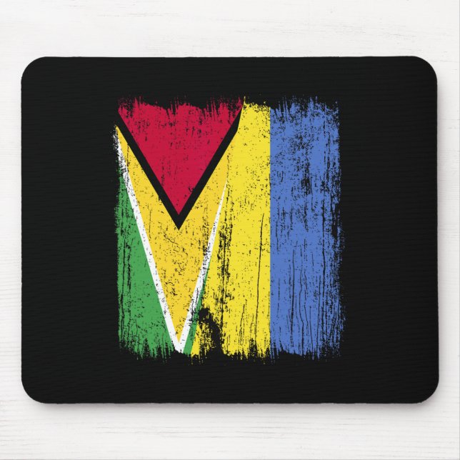 Guyana Ukraina Halv Flagga Guyanska Ukrainsk Herit Musmatta (Framsidan)