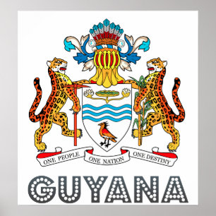 Guyana vapensköld poster