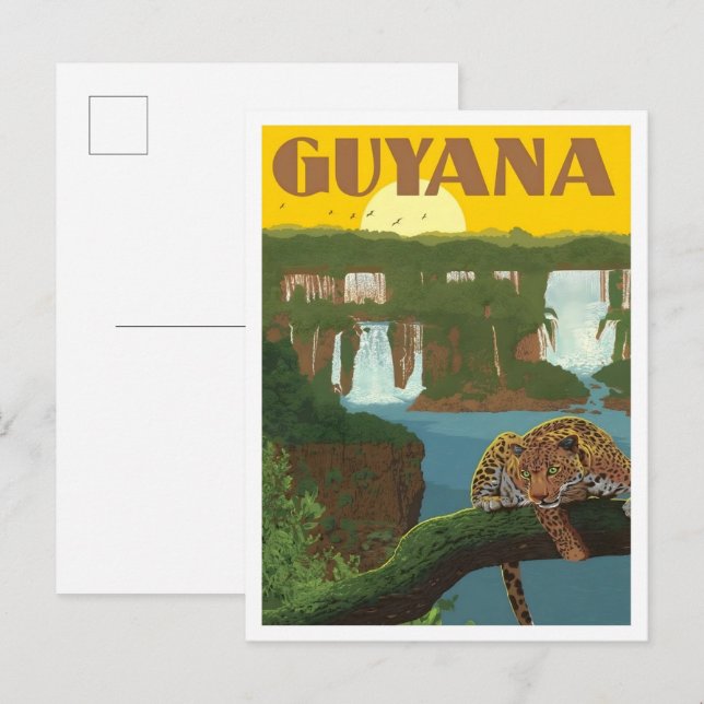 Guyana Vintage Resor  Vykort (Fram/baksida)
