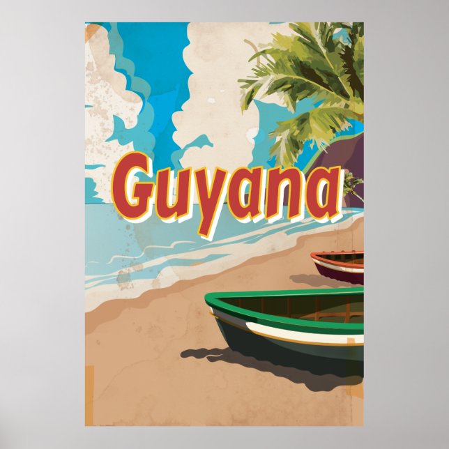 Guyana Vintage semestresaffisch Poster (Framsidan)