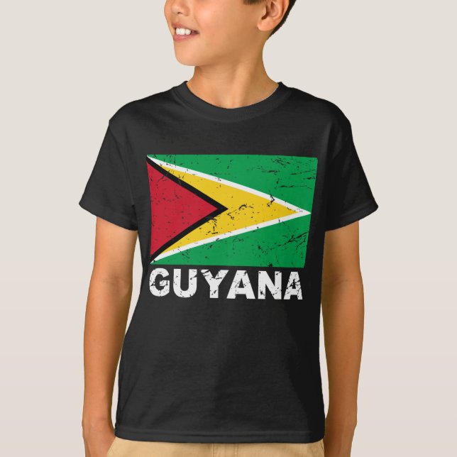Guyana vintageflagga tee (Framsida)