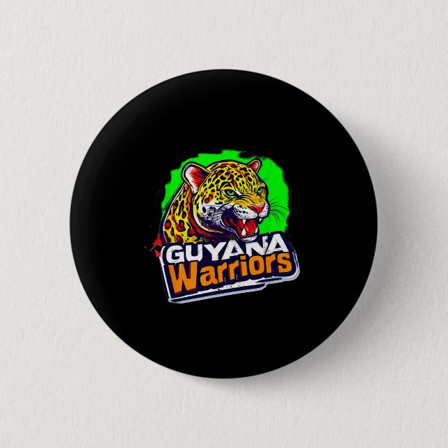 Guyana Warriors Patriotisk Cricket  Knapp (Framsida)