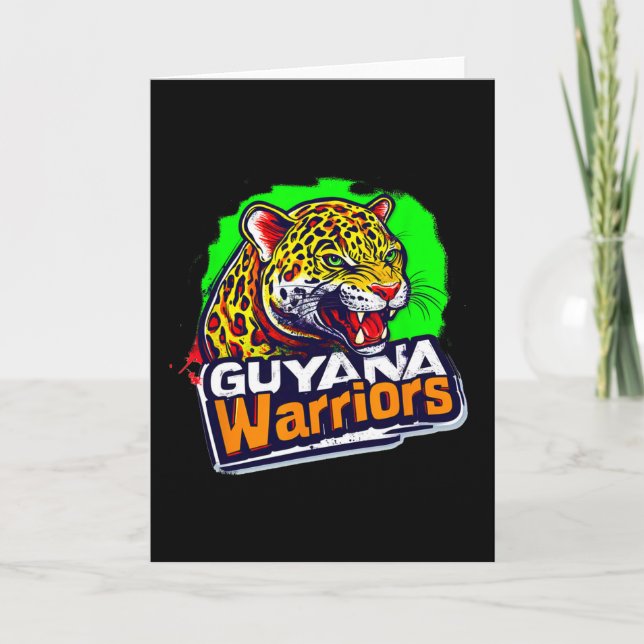 Guyana Warriors Patriotisk Cricket  Kort (Framsida)