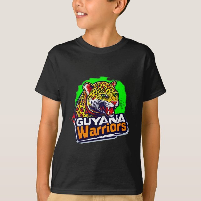 Guyana Warriors Patriotisk Cricket  T Shirt (Framsida)