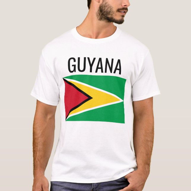 Guyana/World Land National Flagga T Shirt (Framsida)
