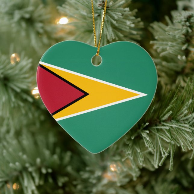 Guyanaflagga Julgransprydnad Keramik (Träd)