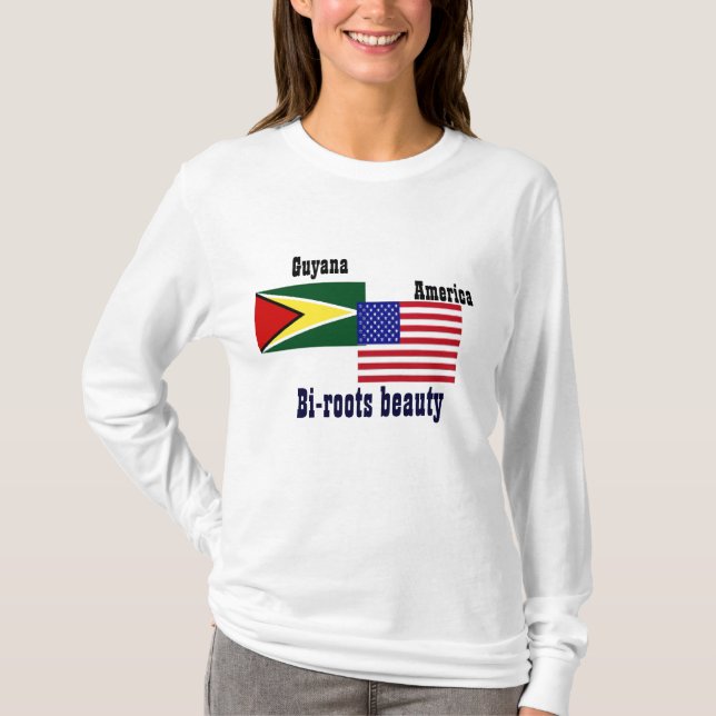 guyanamerikan t-shirts-bi-root skönhet tee (Framsida)