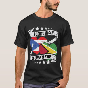 Guyanan och Puerto rican-Flagga T Shirt