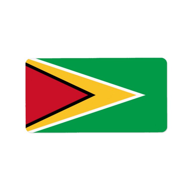 Guyanas flagga adressetikett (Framsidan)