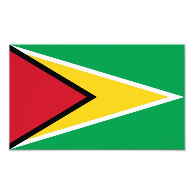 Guyanas flagga fototryck (Framsidan)