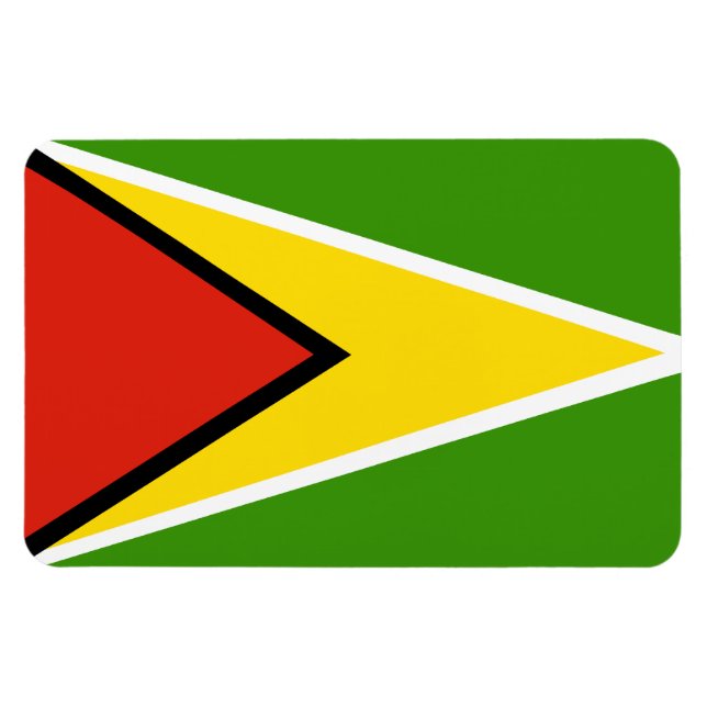 Guyanas flagga magnet (Horisontell)
