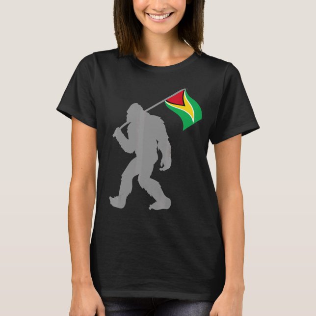 Guyanas Flagga på Guyana Flagga T Shirt (Framsida)