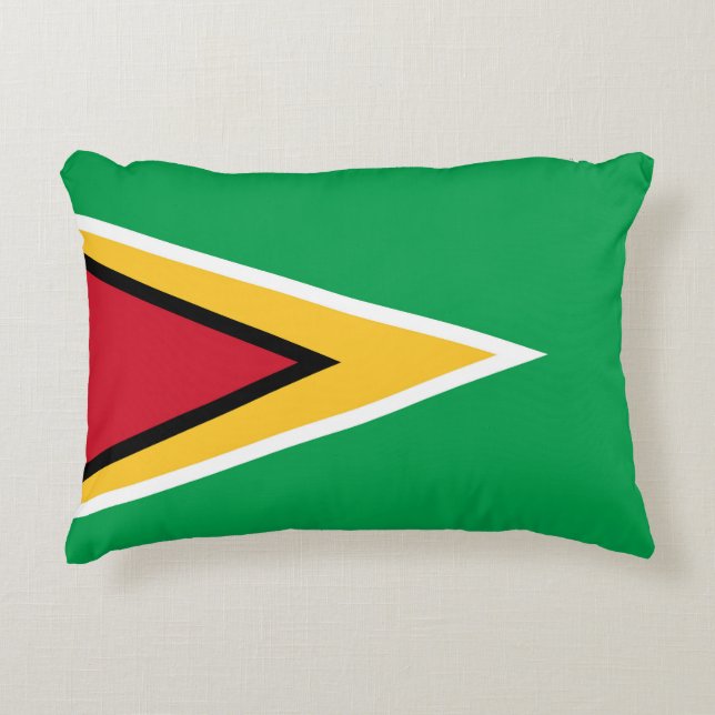 Guyanas flagga prydnadskudde (Framsidan)