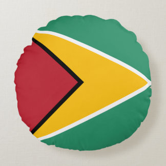 Guyanas flagga rund kudde