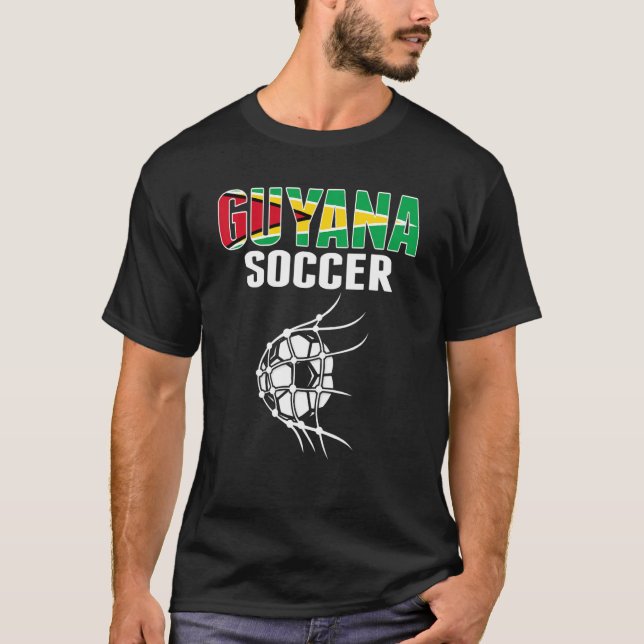 Guyanas fotbolls-buss i Guyanas nettofotbolls-anlä T Shirt (Framsida)