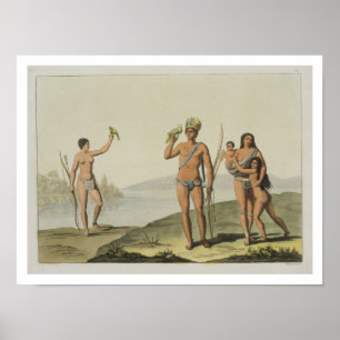Guyanas invånare (färg litho) poster
