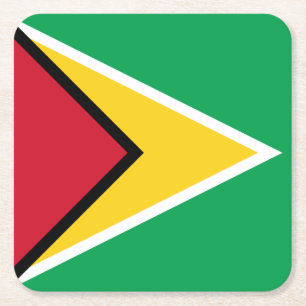Guyanask flagga underlägg papper kvadrat