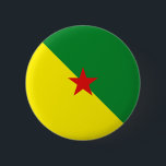Guyane Fisheye Flagga Button Knapp<br><div class="desc">FlagAndMap justerar omsorgsfullt flagga design så att den passar ovanliga former,  t.ex. flagga Guyane som täcker den här rundade knappen. Visa lite Guyanaise-pride.</div>