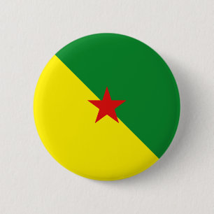 Guyane Fisheye Flagga Button Knapp