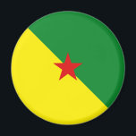 Guyane Fisheye Flagga Magnet<br><div class="desc">Guyanes flagga har varit omsorgsfullt passande till denna magnets cirkulära form. Ett dekorativt sätt att främja Guyanaiskulturen.</div>