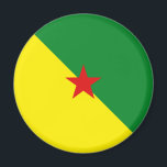 Guyane Fisheye Flagga Magnet<br><div class="desc">Guyanes flagga har varit omsorgsfullt passande till denna magnets cirkulära form. Ett dekorativt sätt att främja Guyanaiskulturen.</div>