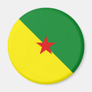 Guyane Fisheye Flagga Magnet