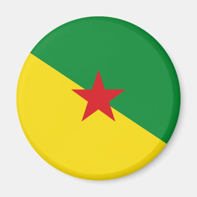 Guyane Flagga GF Magnet (Framsidan)