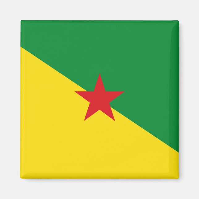 Guyane Flagga GF Magnet (Framsidan)