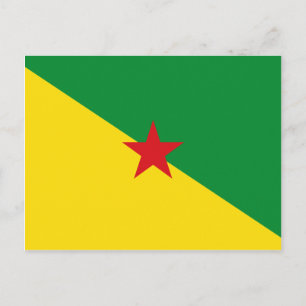 Guyane Flagga GF Vykort