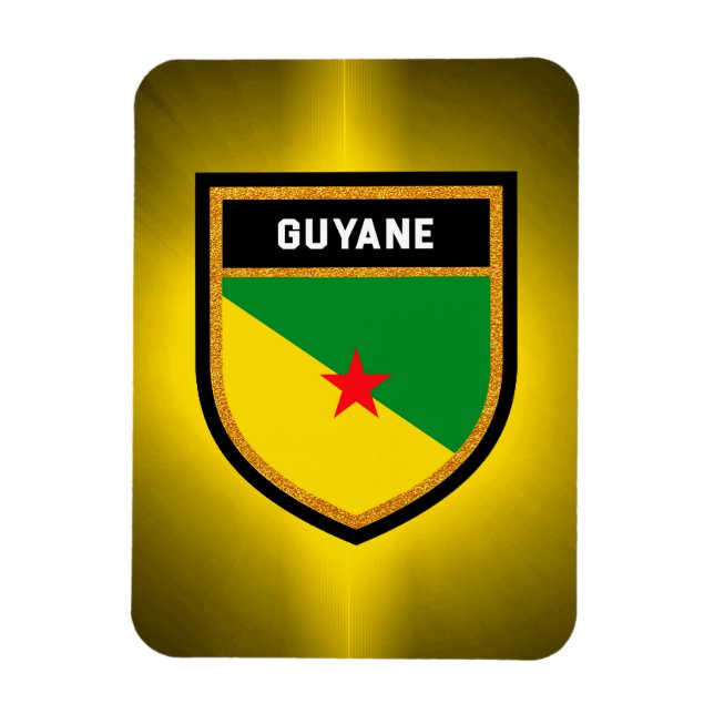 Guyane Flagga Magnet (Vertikal)