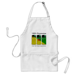 Guyane Flagga Spice Burk Apron Förkläde