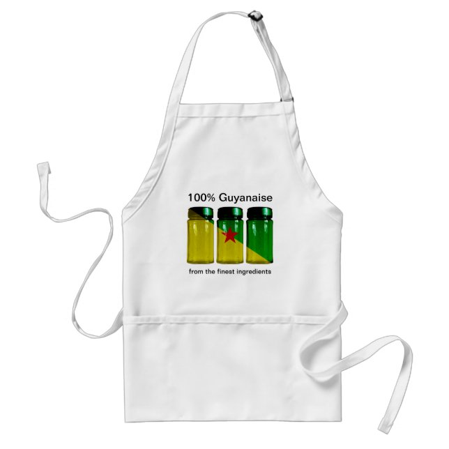 Guyane Flagga Spice Burk Apron Förkläde (Framsidan)