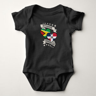 Guyanese Dominican Heart Flaggor Guyana Dominican T Shirt