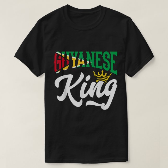 Guyanese Kung Guyana Guyana Flagga T Shirt (Design framsida)