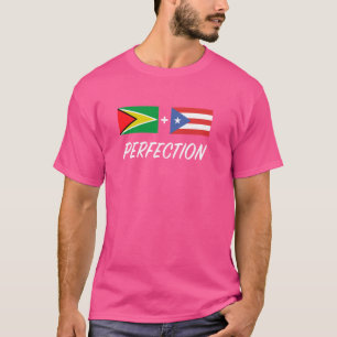 Guyanese Puerto Rican Flagga Guyana Puerto Rico T Shirt