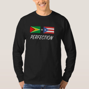Guyanese Puerto Rican Flagga Guyana Puerto Rico T Shirt