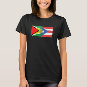 Guyanese Puerto Rican Flagga Guyana Puerto Rico T Shirt