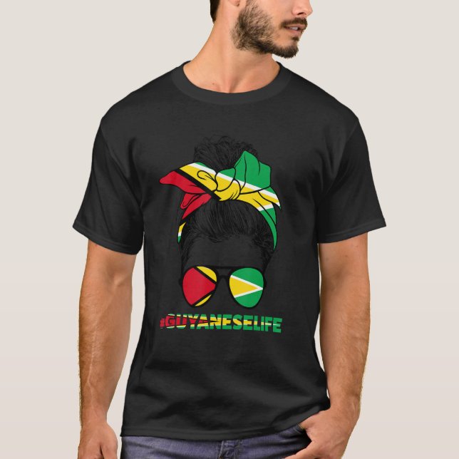 GuyaneseLife Guyana Guyanese Flagga T Shirt (Framsida)