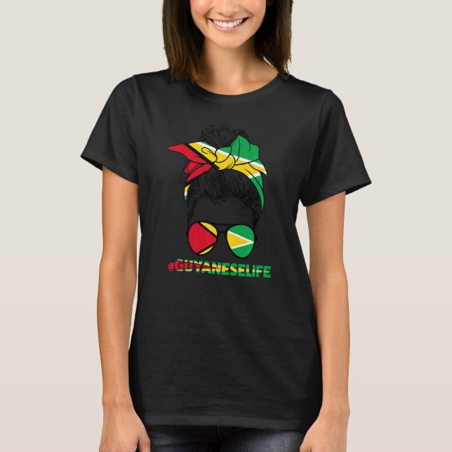 GuyaneseLife Guyana Guyanese Flagga T Shirt (Framsida)