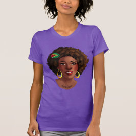 Guyanesisk afroflicka t shirt