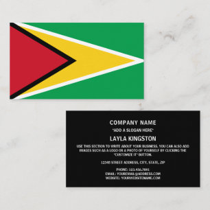Guyanesiska Flagga, Guyanas Flagga Visitkort